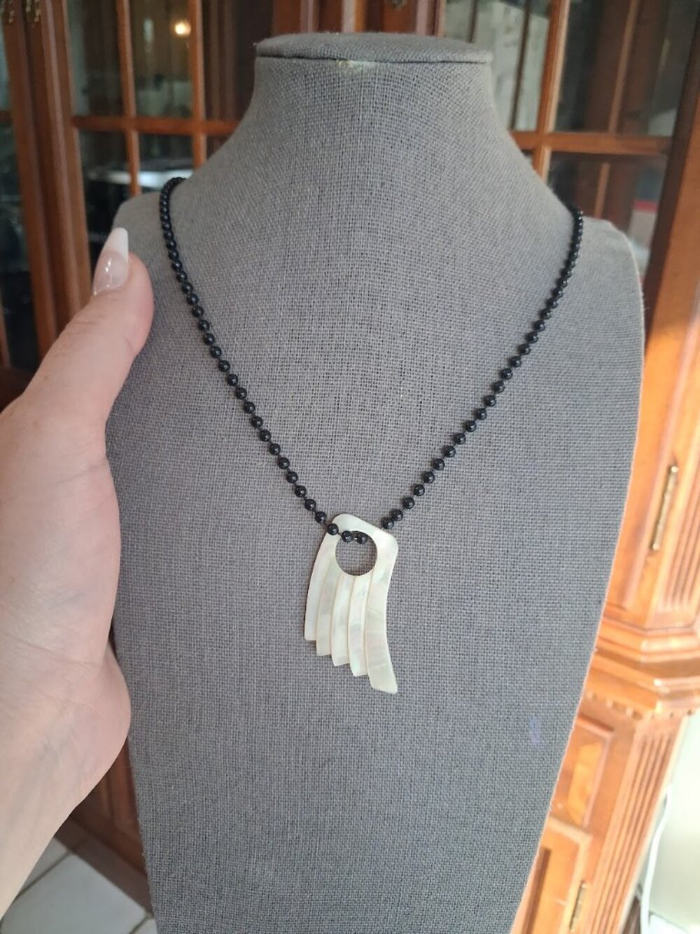 26 inch Abalone pendant necklace